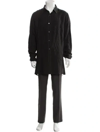 Pre-owned Y's 2024 Linen Shirt In Black