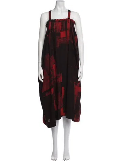 Pre-owned Y's 2024 Midi Length Dress In Red