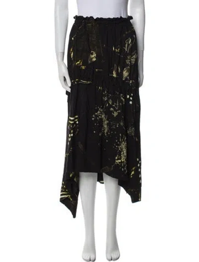 Pre-owned Y's 2024 Midi Length Skirt In Black