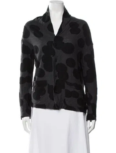 Pre-owned Y's 2026 Graphic Print Sweater In Black