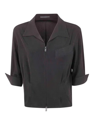 Y's 3/4 Sleeve Blouse In Gray