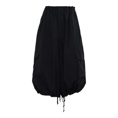 Y's 6 Buttons String Pants In Black