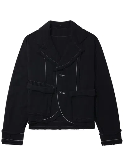 Y's 对比缝线夹克 In Black