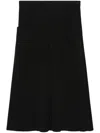 Y's High-waist Flared Midi Skirt In 黑色