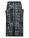 Y's Abstract-print Draped Skirt In Black