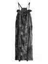 Y's Abstract-print Sleeveless Midi Dress In Gray