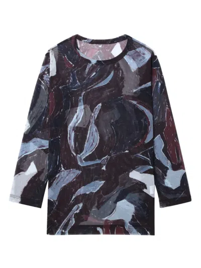 Y's Abstract-print T-shirt In 红色