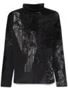 Y's Abstract-print Top In 黑色