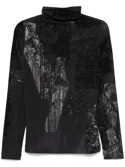 Y's Abstract-print Top In 黑色