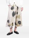 Y's Abstract-print Trousers In Neutrals