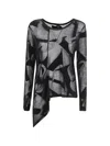 Y's Asymmetric Abstract-print Top In Multi