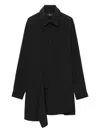 Y's Asymmetric Buttoned Shirt In Black