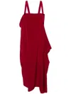 Y's Asymmetric Cami Dress In Red