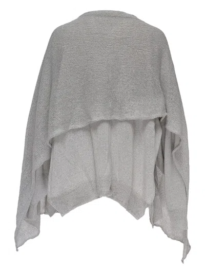 Y's Asymmetric Cardigan In Gray