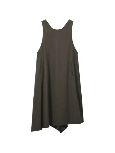 Y's Asymmetric Cotton Dress In Gray