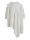 Y's Asymmetric Crew-neck T-shirt In White