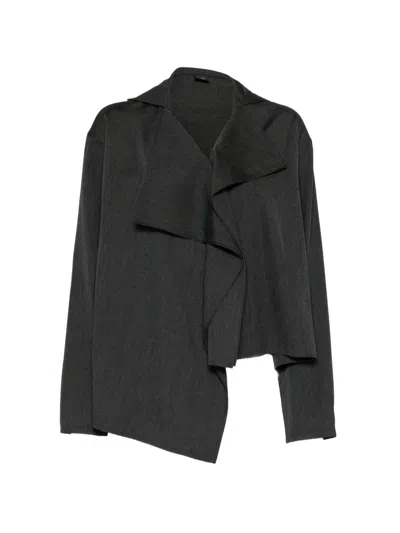 Y's Asymmetric Draped Jacket In Black