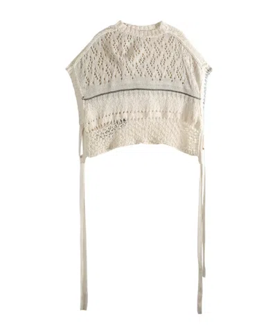 Y's Asymmetric Fb W/ Tp Vest In Neutral