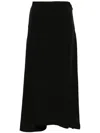 Y's Asymmetric Flare Pants In Black