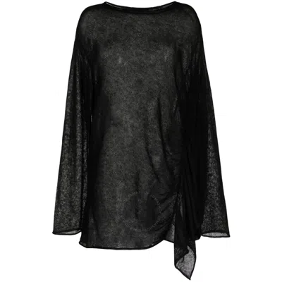 Y's Asymmetric Gathered Jumper In Grey