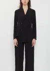 Y's Asymmetric Hanging Lapel Blazer In Multi