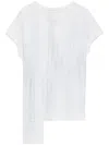 Y's Asymmetric-hem Cotton T-shirt In Weiss