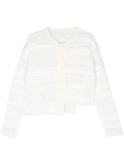 Y'S ASYMMETRIC HEM KNITTED CARDIGAN