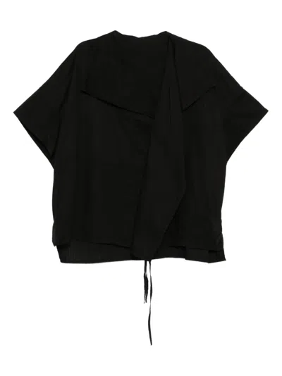 Y's Asymmetric-hem Shirt In Black