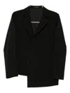 Y's Asymmetric Jacket In Black