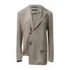Y's Asymmetric Jacket In Brown