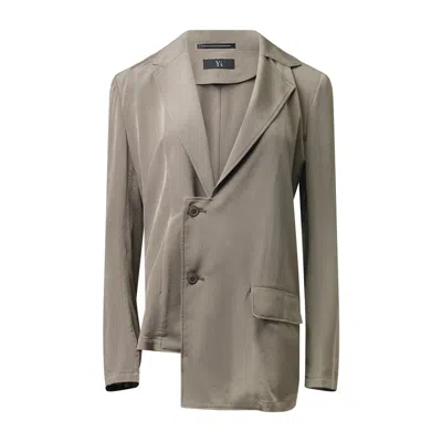 Y's Asymmetric Jacket In Brown