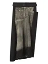 Y's Asymmetric Midi Skirt In Black
