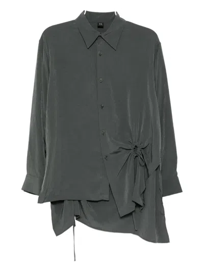 Y's Asymmetric Shirt In Gray