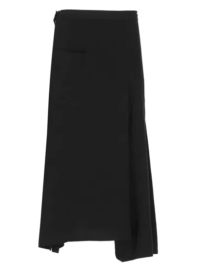 Y'S ASYMMETRIC SKIRT