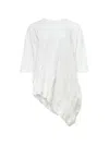 Y's Asymmetric T-shirt In White