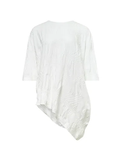 Y's Asymmetric T-shirt In White