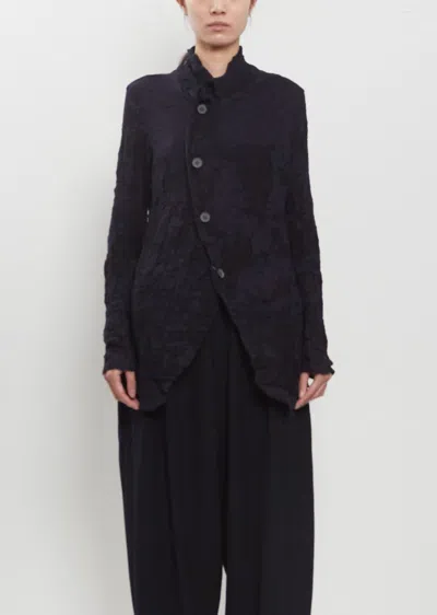 Y's Asymmetrical Button Jacket In Black