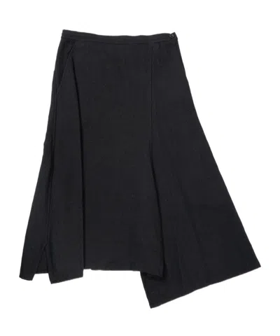 Y's Asymmetrical Zipper Casual Pants In Black