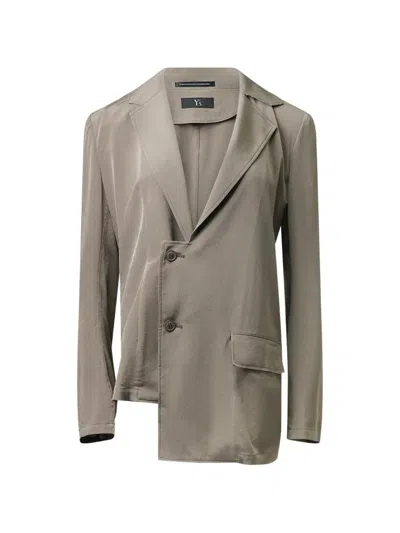 Y's Jacke Mit Asymmetrischem Saum In Gray
