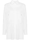 Y's Back-tucked Open-tab Shirt In White