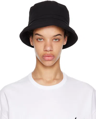 Y's Black Curved Bucket Hat In 2 Black