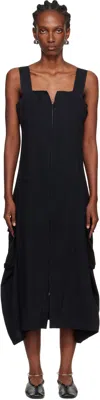 Y's Black E-work Pocket Maxi Dress In Black