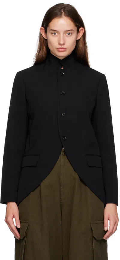 Y's Black High Twisted Jacket