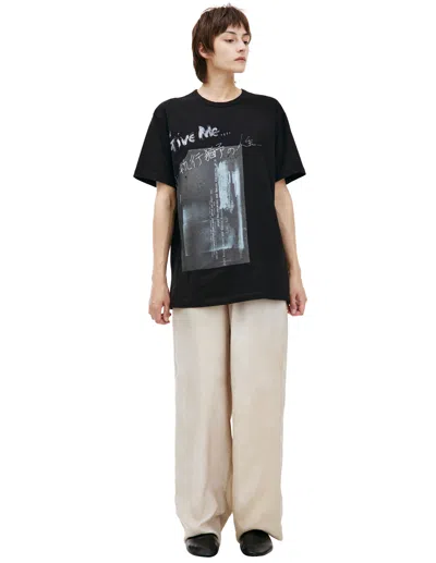Y's Black Print T-shirt