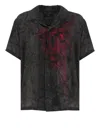 Y's Black Shirt With Pattern