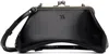 Y's Black Small Glossy Leather Curve Bag