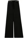 Y's Black Straight Pants In Black  
