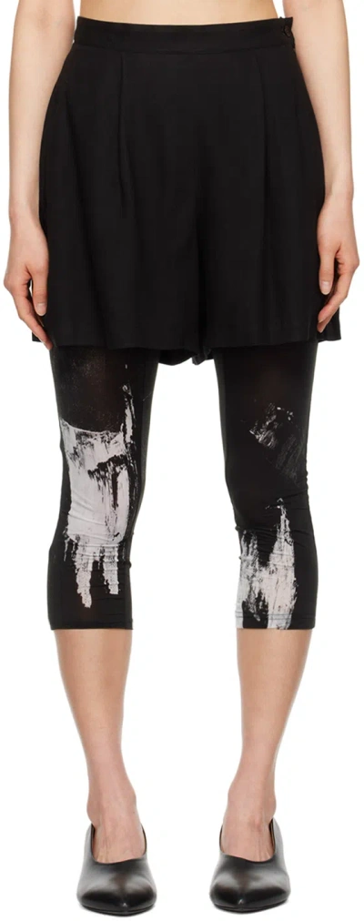 Y's Black Two-pocket Shorts In 2 Black