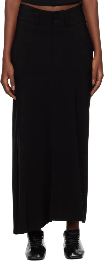 Y's Black U-left S Cloth Pkt Maxi Skirt In 2 Black