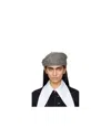 Y's Braid Tucked Beret In Grey